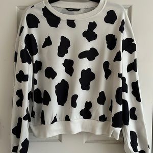 Cow print sweater